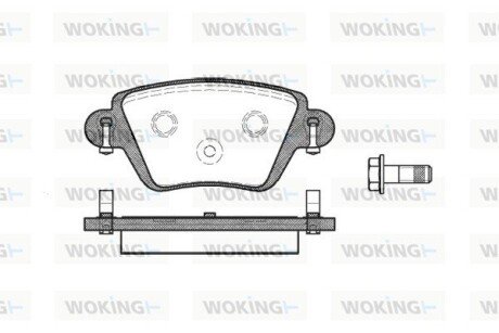 Колодки гальмівні диск. задн. (Remsa) Nissan Kubistar 1.2 03-09,Nissan Kubistar 1.5 03-09 (P6773.10) WOKING P677310