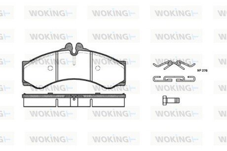 Колодки гальмівні диск. перед. (Remsa) MB Sprinter I 96>06, VW LT II 28-46 96>06 (P7143.00) WOKING P714300