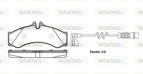 Тормозные колодки Sprinter/LT 96-06 (спарка))/Vario 2.9TD WOKING P7143.12