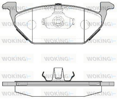 Колодки гальмівні диск. перед. (Remsa) VAG Fabia I II Octavia I Roomster / Polo 02> 09> 14> (P7333.00) WOKING P733300 (фото 1)