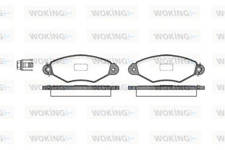 Тормозной колодки диск. перед. (выр-во Remsa) Citroen Xsara, Peugeot 206 206+ (P7433.00) WOKING P743300