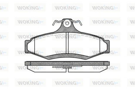 Тормозные колодки зад. Astra/Leganza/Nubira/Orion/Vectra (96-05) WOKING P7463.10