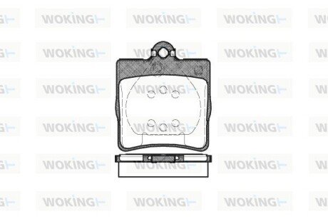 Тормозной колодки диск. задн. (выр-во Remsa) MB C203 (01-11) (P7783.00) WOKING P778300