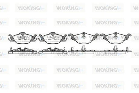 Гальмівні колодки пер. Astra 98-09 WOKING P7843.02