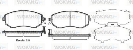 Колодки гальмівні диск. перед. (Remsa) Subaru Forester 08> 13>, Impreza 08> 12>, Legasy 09> 13>, XV 12> (P8513.04) WOKING P851304 (фото 1)