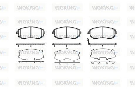 Колодки гальмівні диск. перед. (Remsa) Subaru Forester 03> 08> 13> / Impreza 00> 07> / Legasy 03> 09> / XV 12> (P8513.11) WOKING P851311