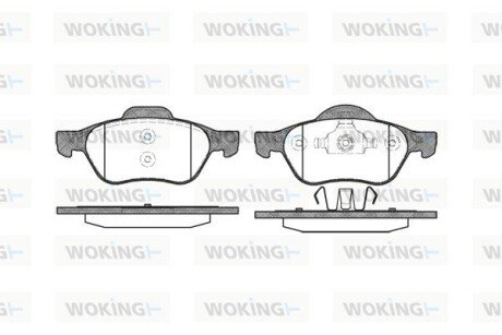 Колодки гальмівні диск. перед. (Remsa) Renault Megane II Scenic II Laguna II III (P8623.00) WOKING P862300