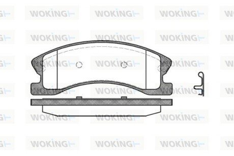 Тормозные колодки пер. Grand Cherokee 99-05 2.7-4.7 WOKING P8733.02