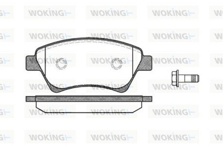 Тормозной колодки диск. перед. (выр-во Remsa) Renault Grand scenic ii 1.5 04-,Renault Grand scenic ii 1.6 04- (P8763.00) WOKING P876300