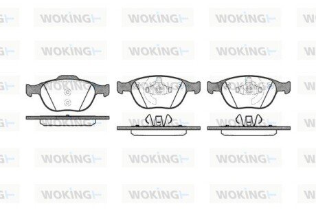 Колодки гальмівні диск. перед. (Remsa) Ford Connect I II (P8843.00) WOKING P884300