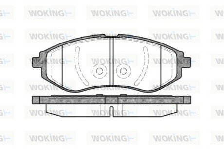 Колодки тормозные Авео перед (Remsa) (к-т 4 шт)) WOKING P886300