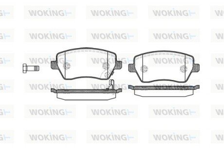 Колодки гальмівні диск. перед. (Remsa) Suzuki Swift 05> Splash / Nissan Micra 10> 16> (P8873.11) WOKING P887311