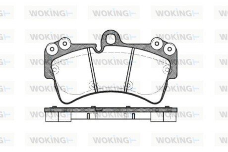 Тормозной колодки диск. перед. (выр-во Remsa) Audi Q7 3.0 06-15,Audi Q7 3.6 06-15,Audi Q7 4.2 06-15 (P8953.00) WOKING P895300