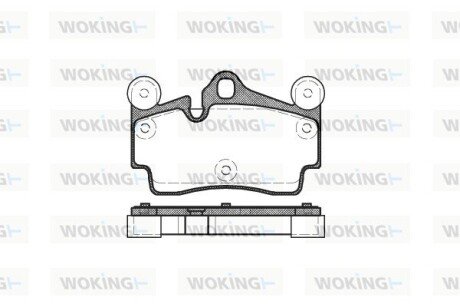 Колодки гальмівні диск. задн. (Remsa) Audi Q7 3.0 06-15,Audi Q7 3.6 06-15,Audi Q7 4.2 06-15 (P8963.00) WOKING P896300