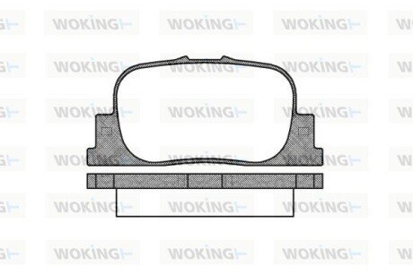 Колодки гальмівні диск. задн. (Remsa) Geely Vision 1.5 05-,Lifan Solano 1.5 08- (P9013.00) WOKING P901300 (фото 1)