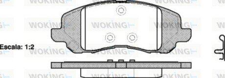 Тормозной колодки диск. перед. (выр-во Remsa) Mitsubishi ASX 10> / Dodge Caliber Avenger (P9043.20) WOKING P904320