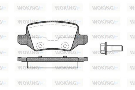 Колодки гальмівні диск. задн. (Remsa) MB A-class (W169) (04-12) (P9183.00) WOKING P918300