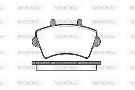 Колодки гальмівні диск. перед. (Remsa) Renault Master Movano 00> 06> (P9193.00) WOKING P919300