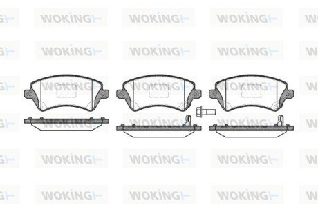 Колодки гальмівні диск. перед. (Remsa) Toyota Corolla 01>07 (P9223.12) WOKING P922312