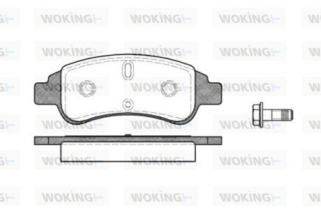 Тормозной колодки диск. перед. (выр-во Remsa) Citroen C4 1.4 04-11,Citroen C4 1.6 04-11 (P9403.30) WOKING P940330