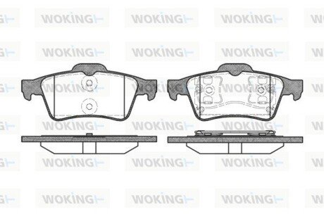 Колодки гальмівні диск. задн. (Remsa) Mazda 3 I II / Focus II C-max Connect / Vectra C / Laguna II / C5 III / Primera P12 (P9423.00) WOKING P942300 (фото 1)