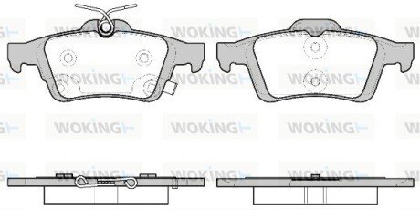 Колодки гальмівні диск. задн. (Remsa) Ford Focus III (P9423.11) WOKING P942311 (фото 1)