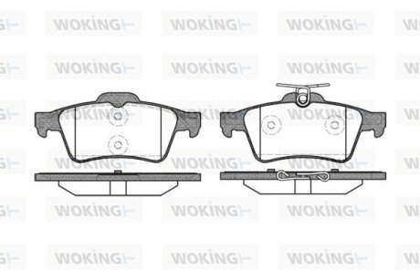 Тормозной колодки диск. задн. (выр-во Remsa) Citroen C5 iii 1.6 08-,Citroen C5 iii 1.8 08- (P9423.20) WOKING P942320