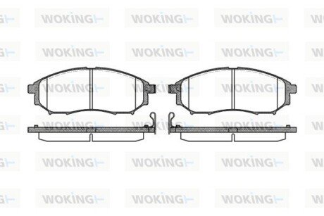 Тормозной колодки диск. перед. (выр-во Remsa) Infiniti Ex 2.5 07-,Infiniti Ex 3.0 07- (P9523.14) WOKING P952314