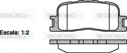 Тормозной колодки диск. задн. (выр-во Remsa) Toyota Camry (V30) (01-06) (P9543.00) WOKING P954300