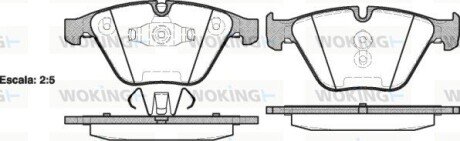 Колодки гальмівні диск. перед. (Remsa) BMW 3e90 X1e84 ATE ver. (P9573.10) WOKING P957310 (фото 1)