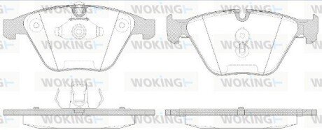 Тормозные колодки пер. BMW 5(E60)/7(E65) 02-10 (ATE) (155,1x68,5x20,3) WOKING P9573.50