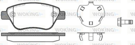 Тормозной колодки диск. перед. (выр-во Remsa) Opel Corsa D / Fiat Doblo 01>10 (P9583.30) WOKING P958330