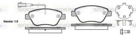 Колодки гальмівні диск. перед. (Remsa) Fiat Linea Punto 500 / Opel Corsa D / PSA Nemo Bipper 1,3d (P9583.32) WOKING P958332