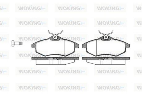 Колодки гальмівні диск. перед. (Remsa) PSA C3 I 03>08 перед (P9813.00) WOKING P981300