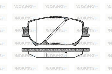 Тормозной колодки диск. перед. (выр-во Remsa) Toyota Camry 2.0 01-06,Toyota Camry 2.4 01-06 (P9843.00) WOKING P984300