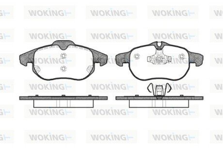 Колодки гальмівні диск. перед. (Remsa) opel Vectra C (P9883.00) WOKING P988300