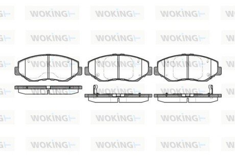 Тормозной колодки диск. перед. (выр-во Remsa) Honda CR-V 01>07, 07> (P9993.00) WOKING P999300