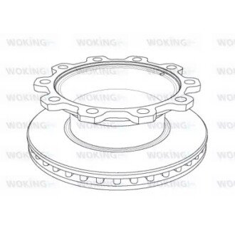 Гальмівний диск (NSA1081.20) WOKING WK3060