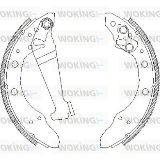 Тормозные колодки зад. Caddy II (200x40) (Ate-Teves) WOKING Z4046.01