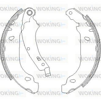 Колодки гальмівні бараб. задн. (Remsa) Dacia Logan I (04-), Renault Clio II (Bosch ver, ABS-) (Z4074.00) WOKING Z407400