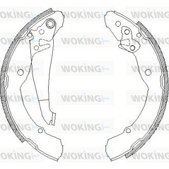 Колодки тормозные бараб. задн. (выр-во Remsa) Skoda Octavia I (99>), Octavia II (04>), Rapid (12>) (Z4082.00) WOKING Z408200