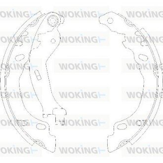 Колодки гальмівні бараб. задн. (Remsa) Fiat 500 07> Panda 03> / Bosch ver. (Z4158.00) WOKING Z415800