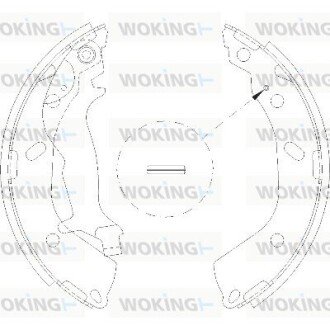 Колодки гальмівні бараб. задн. (Remsa) Hyundai Getz 1.1 02-10,Hyundai Getz 1.3 02-10 (Z4193.00) WOKING Z419300