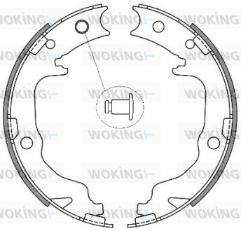 Колодки ручного тормоза C4/CALIBER/PATRIOT/COMPASS/OUTLANDER II/LANCER VIII/4008 1.6-2.7 08- WOKING Z4641.00