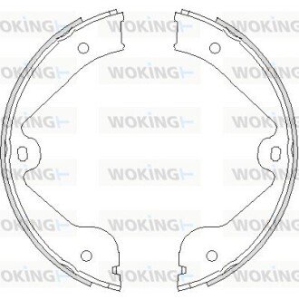 Колодки гальмівні бараб. задн. (Remsa) Audi Q7 3.0 06-15,Audi Q7 3.6 06-15,Audi Q7 4.2 06-15 (Z4735.00) WOKING Z473500