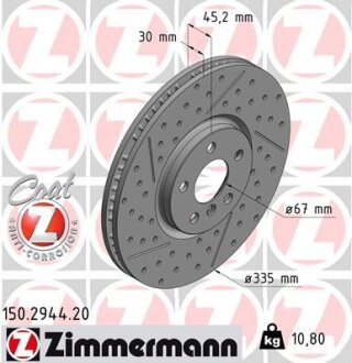 Диск гальмівний ZIMMERMANN 150.2944.20