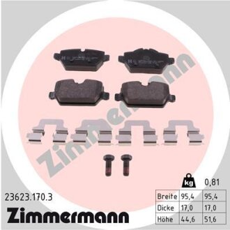 Комплект гальмівних колодок ZIMMERMANN 23623.170.3