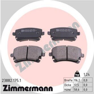 Комплект гальмівних колодок ZIMMERMANN 23882.175.1