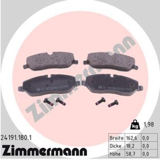 Колодки тормозные дисковые ZIMMERMANN 24191.180.1