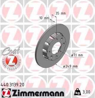 Диск гальмівний ZIMMERMANN 440.3139.20